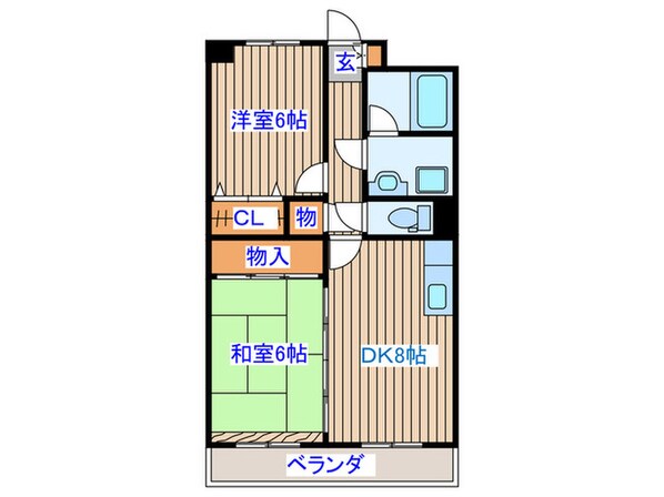 カサデ米ヶ袋の物件間取画像